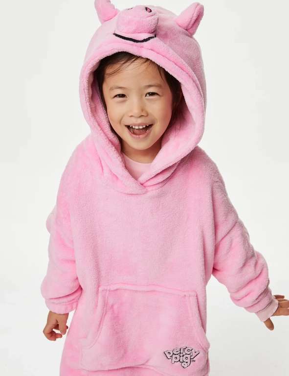 M&S Novelty Foldable Hooded Blankets (3-16 Yrs) (Percy Pig / Dinosaur / Panda / Koala Bear) - Free Click & Collect