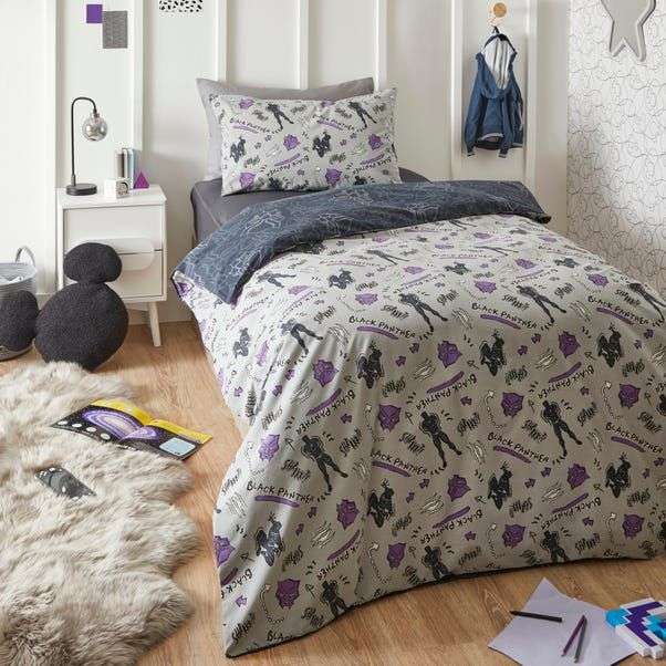 Marvel Black Panther 100% Cotton Duvet Cover and Pillowcase Set free collection
