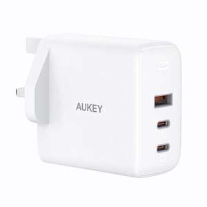 Aukey PA-B6S Omnia 90W 3-Port MacBook Pro Charger GaN Fast Technology USB-C - White - £27.98 With Code Delivered @ MyMemory