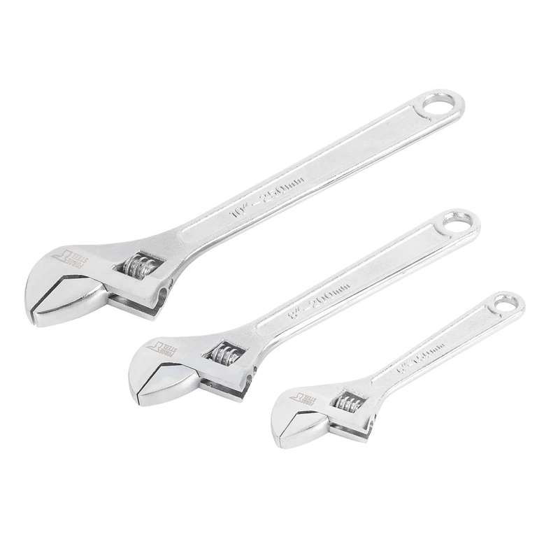 Forge Steel Adjustable Wrench Set - 3 piece - Free C&C