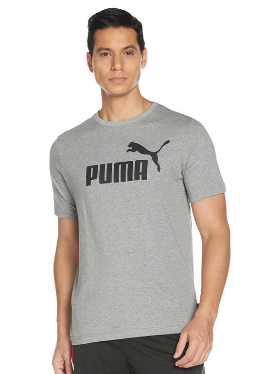 PUMA Men's Logo Tee - Grey