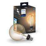 Philips Hue White Filament Single Smart G125 LED Bulb [B22, Bayonet] £19.99 @ Amazon