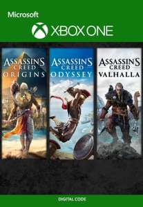 [Xbox] Assassin's Creed Bundle: Valhalla, Odyssey, Origins - Sold by Games Key Shop (VPN Required, Argentina)