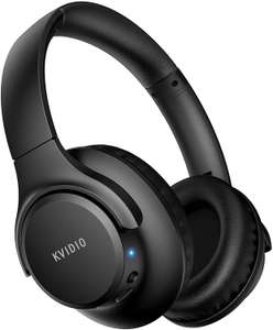 KVIDIO Bluetooth Headphones Over Ear |65 Hours Playtime|Wireless with Microphone |Foldable & Lightweight with Deep Bass|KvidioDirect UK|FBA