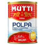 Mutti Double Concentrate Tomato Puree 130g / Peeled Tomatoes 400g / Polpa 400g - 99p each