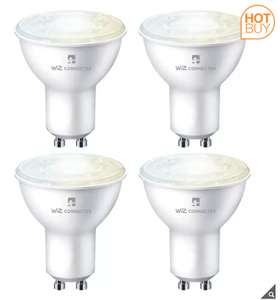 4lite WiZ Connected GU10 Tuneable White Smart Bulbs 4 Pack & 4lite WiZ Connected GU10 Colours and Whites Smart Bulbs 4 Pack £21.94