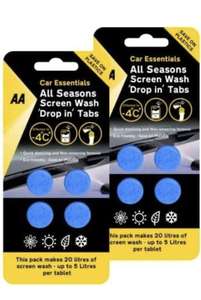 AA Car Essentials - 8 x All Seasons Screenwash Tablets £5.25 @ Amazon
