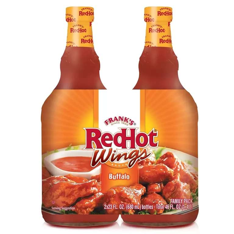 Frank's RedHot Wings Buffalo Sauce, 2 x 680ml £5.49 Instore Only (Members Only) @ Costco