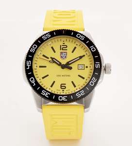 LUMINOX Yellow & Silver Tone Watch