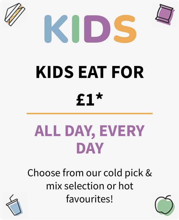 Kids & Over 60s Eat for £1 + Free Ella Baby Food @ Asda Cafe