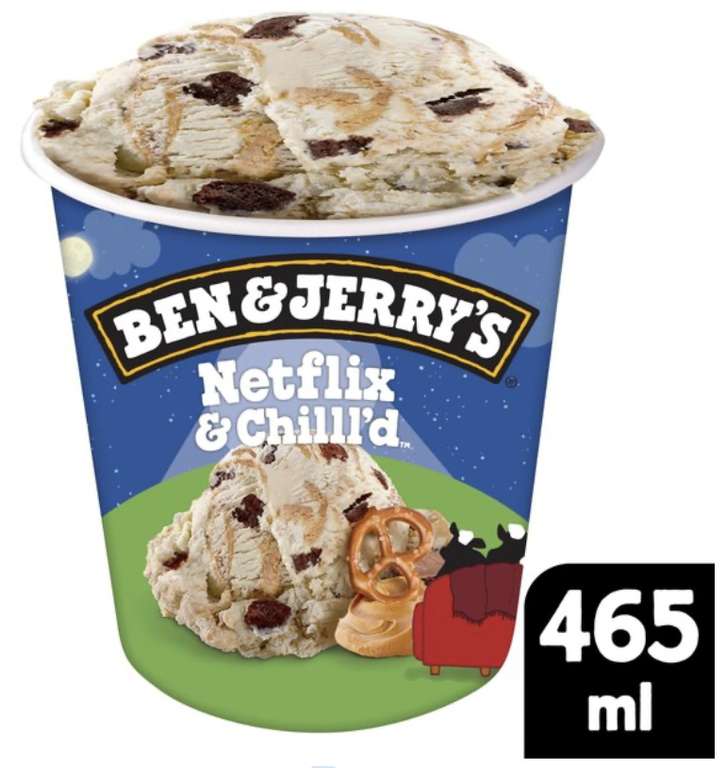 Ben & Jerry's Netflix & Chill'D Peanut Butter Ice Cream Tub 465ml