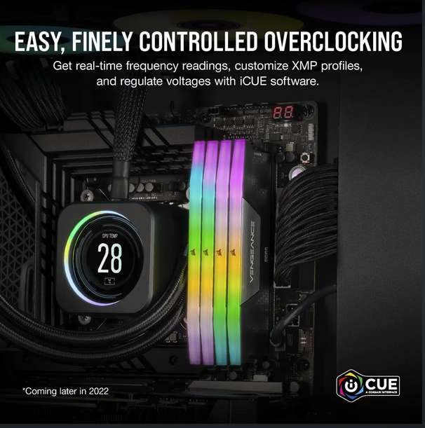 Corsair Vengeance RGB DDR5 RAM 32GB (2x16GB) 6400MHz CL36 Intel XMP Memory - Black £125.99 @Amazon