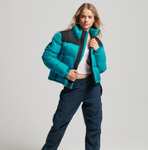 Superdry Womens Sportstyle Code Puffer Jacket (Tropical Green and Hot Pink) - W/code | Sold by Superdry