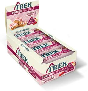Trek High Protein Flapjack White Chocolate & Raspberry, 50 g (Pack of 16 Bars) £10.67 @ Amazon