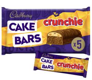 Cadbury Crunchie Chocolate Cake Bars 5 pack
