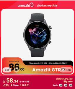 New Amazfit GTR 3 GTR3 GTR-3 Smartwatch, Alexa Built-in Smart Watch, Sold By Amazfit Global Retail Store