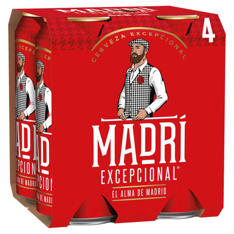4 Pack of 440ml Madri with free pint glass - Formby