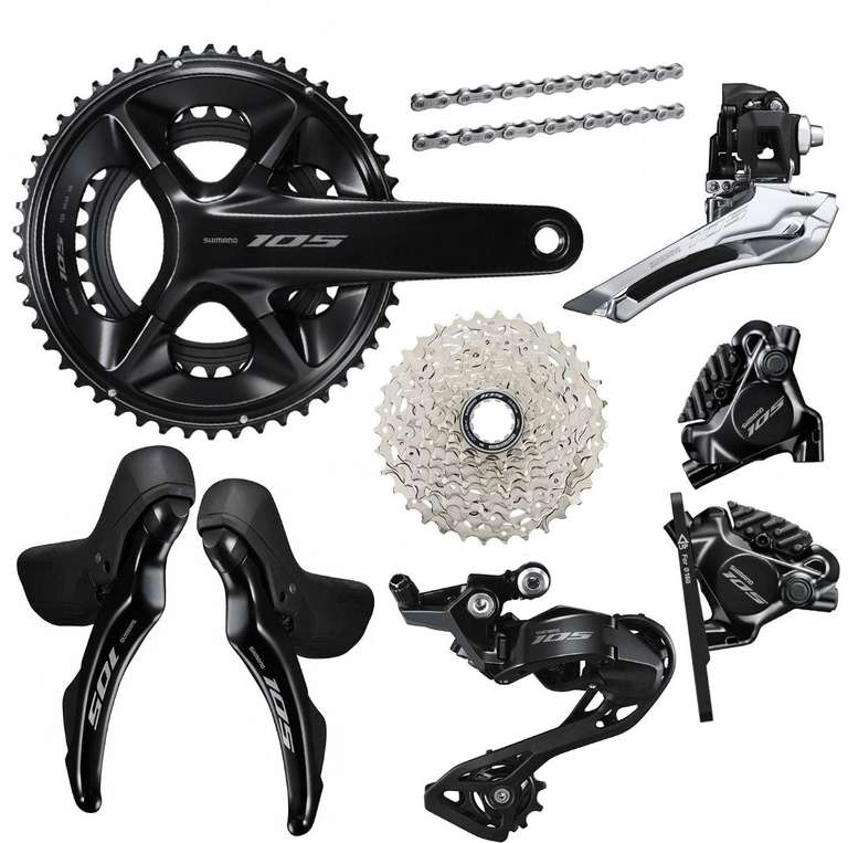 Latest Shimano 105 R7120 hydraulic Disc Groupset - 12 Speed