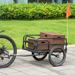 Homcom Bicycle Cargo Trailer with Suspension - W/Code Stack | Sold by Aosom (UK Mainland)