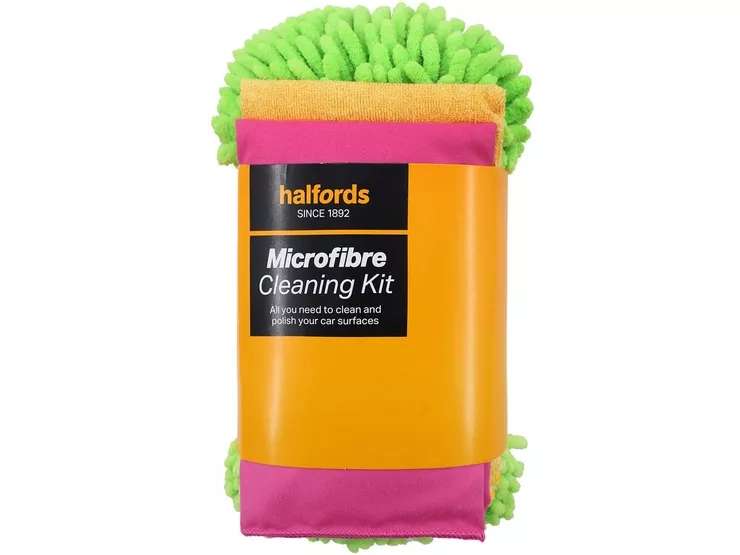 Halfords Microfibre Cleaning Kit - Pack of 3 - £3.99 with free collection @ Halfords