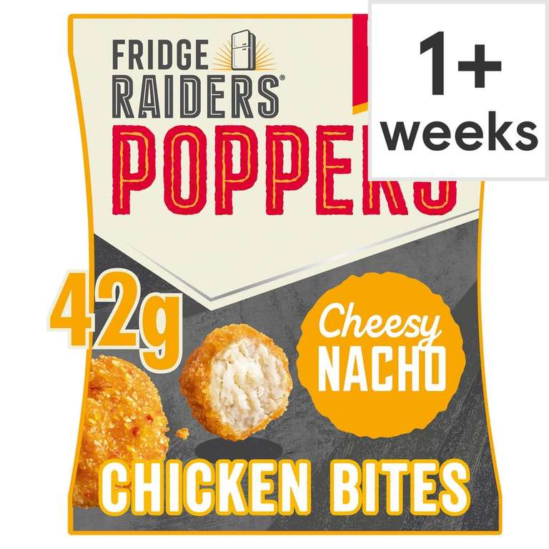 Fridge Raiders Poppers cheesy nacho 42g (100% cashback via checkout smart)