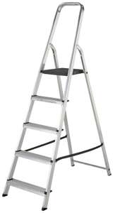 Werner High Handrail 5 Tread Aluminium Stepladder - £40 Click and Collect Only In Selected Stores @ Wickes / eBay
