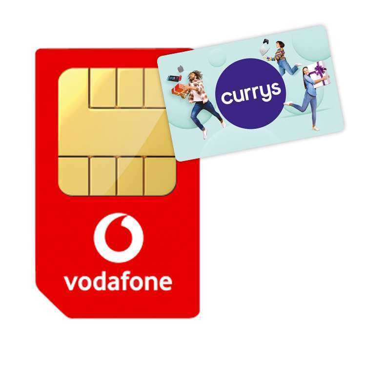 Vodafone 100GB 5G Data Unltd Mins/Texts (12m) £15 P/m (£7.67 Effective With £87 Cashback) £180 + £20 Currys Gift Card @ E2save/ Giftcloud