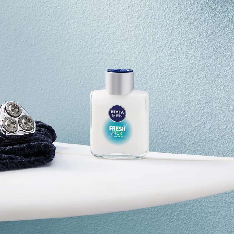 NIVEA MEN Fresh Kick After Shave Balm (100ml), Refreshing After Shave Lotion, Men's Skin Care, After Shave Balm with Mint and Cactus Water