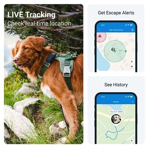 Tractive GPS Dog Tracker | Live Location | Unlimited Range | Escape Alerts | Waterproof (Dark blue) - W/Voucher