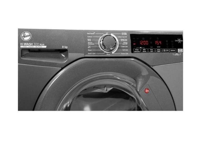 HOOVER H-Wash 300 H3W 68TMGGE 8 kg 1600 Spin Washing Machine - Graphite - £269 @ Currys