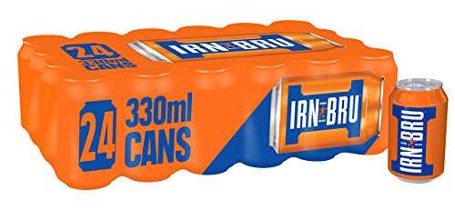 IRN-BRU Regular, 24x 330ml Multipack Cans - Sold by Amazon - £8 (33p per can) OR Subscribe and Save £6.70 (29p per can)