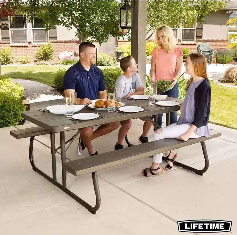 Lifetime 6ft Fold in Half Table Commercial Grade / Lifetime 6ft (1.82m) Craftsman Folding Picnic Table £119.98 Instore Price