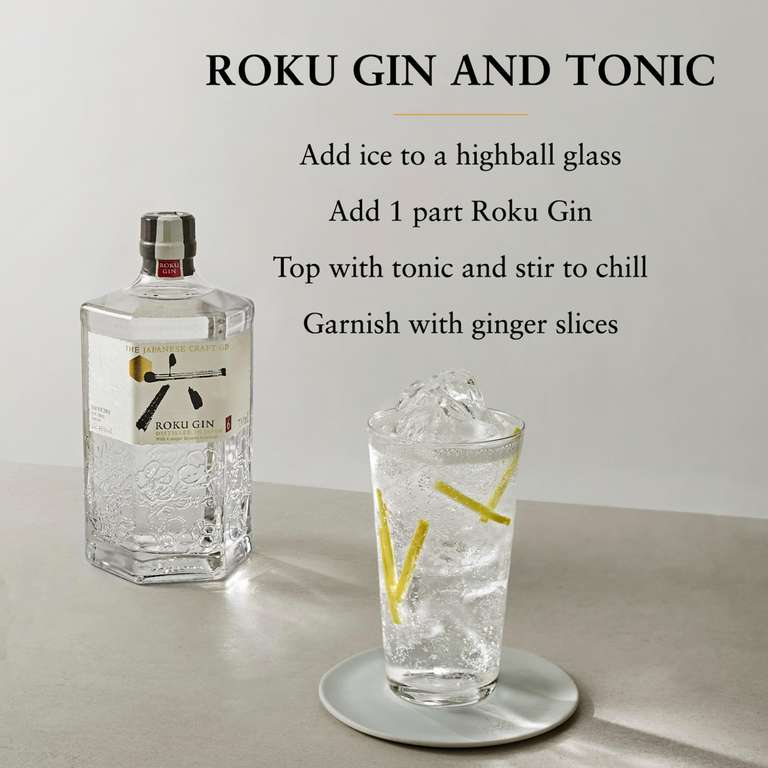 Roku Japanese craft gin 70cl 43%