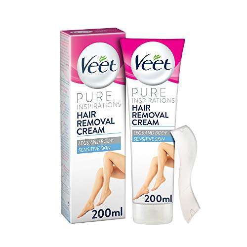 Veet Hair Removal Cream, Legs & Body, Sensitive Skin, 200ml - £3.98 Subscribe & Save