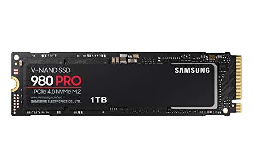 Samsung 980 PRO 1TB NVMe M.2 Internal Solid State Drive SSD, PCIe 4.0, Intelligent Thermal Control, PS5 Compatible - Sold by Amazon EU