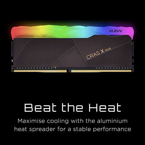 KLEVV CRAS X RGB 32GB kit (16GB x2) 3600MHz Gaming Memory DDR4-RAM XMP 2.0 High Performance