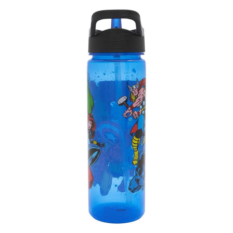 Marvel Power Trinkflasche Für Kids – Auslaufsicher, BPA-frei, Mit Klapp-Strohhalm, 600 Ml