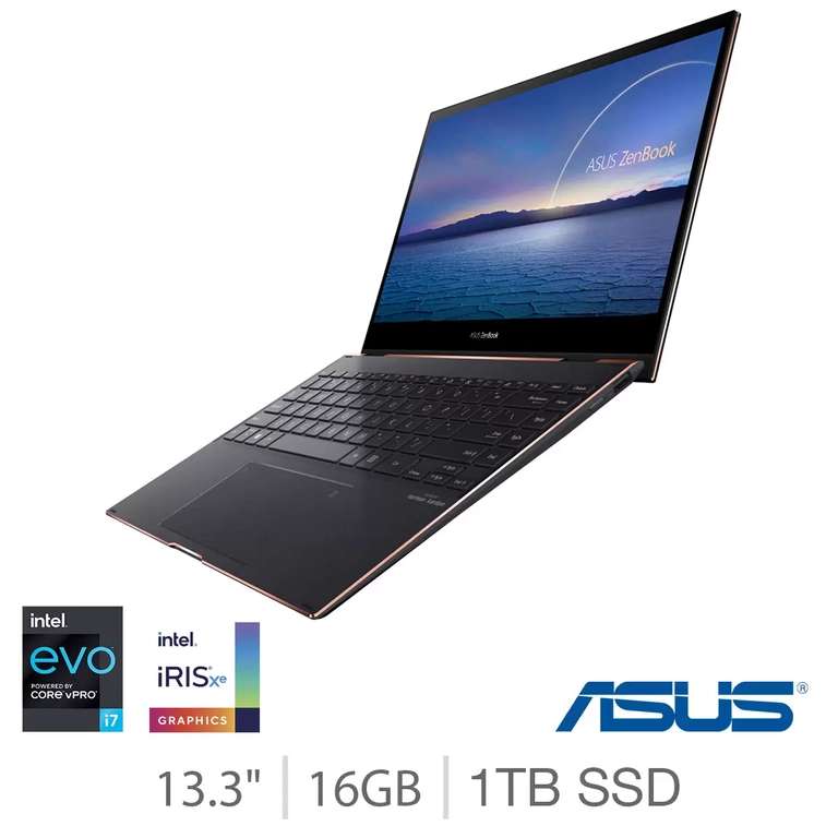 ASUS ZenBook Flip S13 Laptop - 13.3" 4K OLED, Intel Core i7-1165G7 , 16GB RAM, 1TB SSD, Win 11 - £799.98 Delivered (Members Only) @ Costco