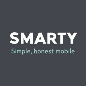 Smarty 100GB data, Unlimited min / text - EU roaming - WiFi calling - No contract,1 month plan £12 (+ £12.60 Topcashback) @ Smarty