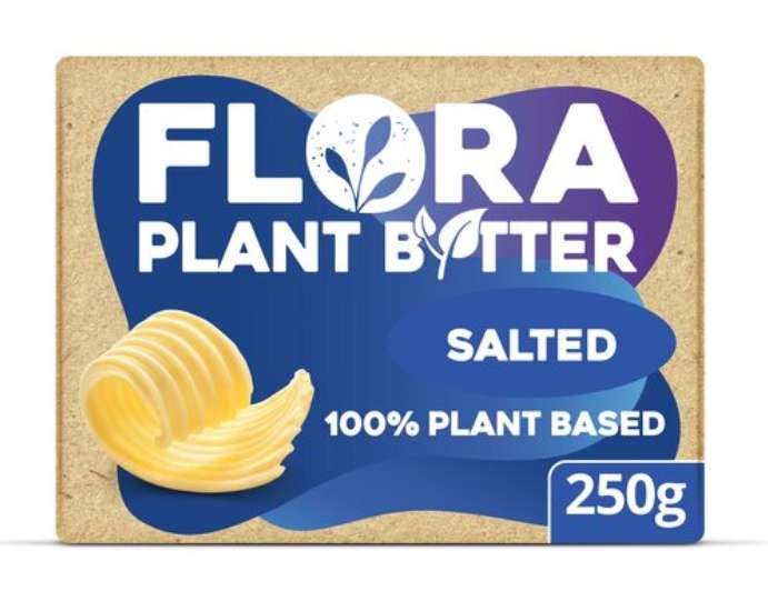 Flora Plant Butter Salted, 250g - £1 Clubcard Price @ Tesco