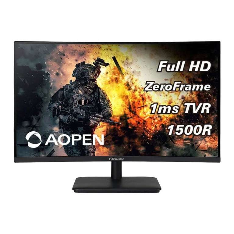 AOPEN by Acer 27" Full HD Curved FreeSync VA 75Hz 1ms Gaming Monitor with Speakers