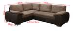 Enzo - Corner Sofa Bed LHD chaise - Brown £599 @ Amazon