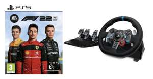LOGITECH Driving Force G29 Racing Wheel, Pedals & PS5 F1 22 Bundle - £239 @ Currys