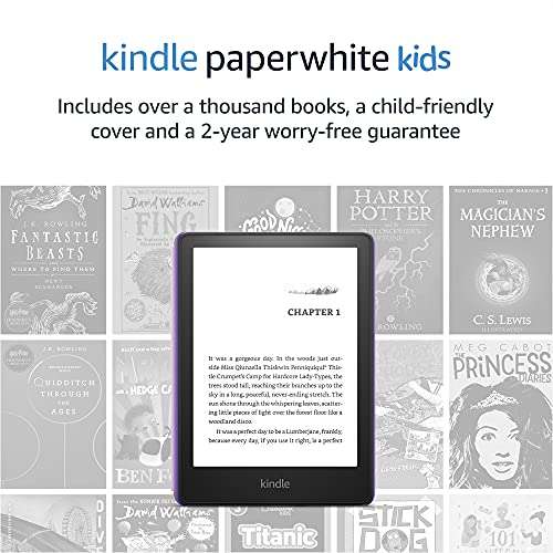 Kindle Paperwhite Kids 8GB - Inc. over 1000 Books, Cover, 2Y Worry-Free Guarantee £89.99 (Prime Exclusive) + 20% Off With Trade In @ Amazon
