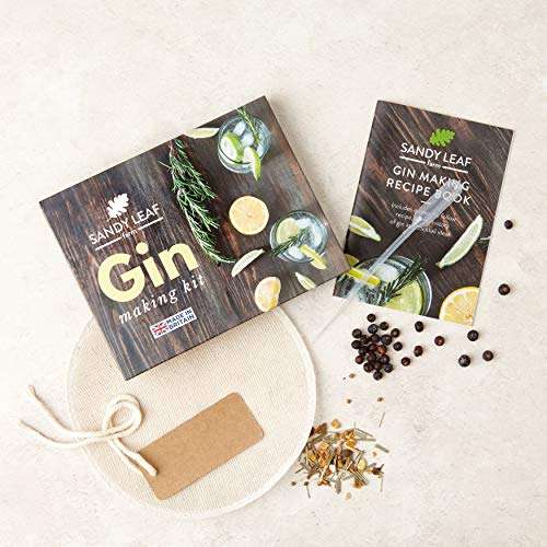 Gin Making Kit - £4.75 (with coupon) - Sold by Sandy Leaf Farm Ltd / Fulfilled by Amazon @ Amazon
