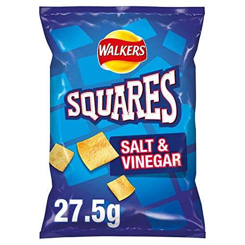 Walkers Squares Salt and Vinegar Snacks, 27.5 g (Pack of 32) / £10.27 S&S + Voucher