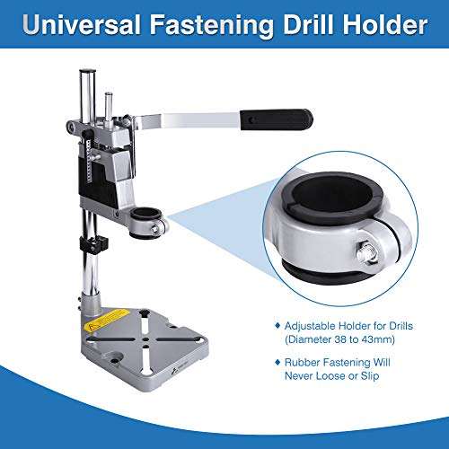 Bench Drill Press Stand for Power Drills with a Collar Diameter of 43 mm or 38 mm - Ironcty FBA
