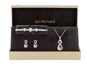 Jon Richard Silver Plated Crystal Infinity Jewellery Set - £23.99 delivered @ Very