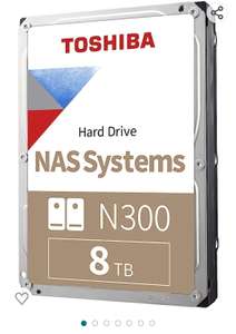 Toshiba N300 8TB NAS 3.5-Inch Internal Hard Drive - CMR SATA 6 GB/s 7200 RPM 256 MB Cache - HDWG480XZSTA - £136.50 - @ Amazon