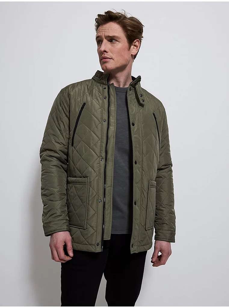 Men's Green Quilted Coat for £18 with Rewards at George (Asda) + Free ...